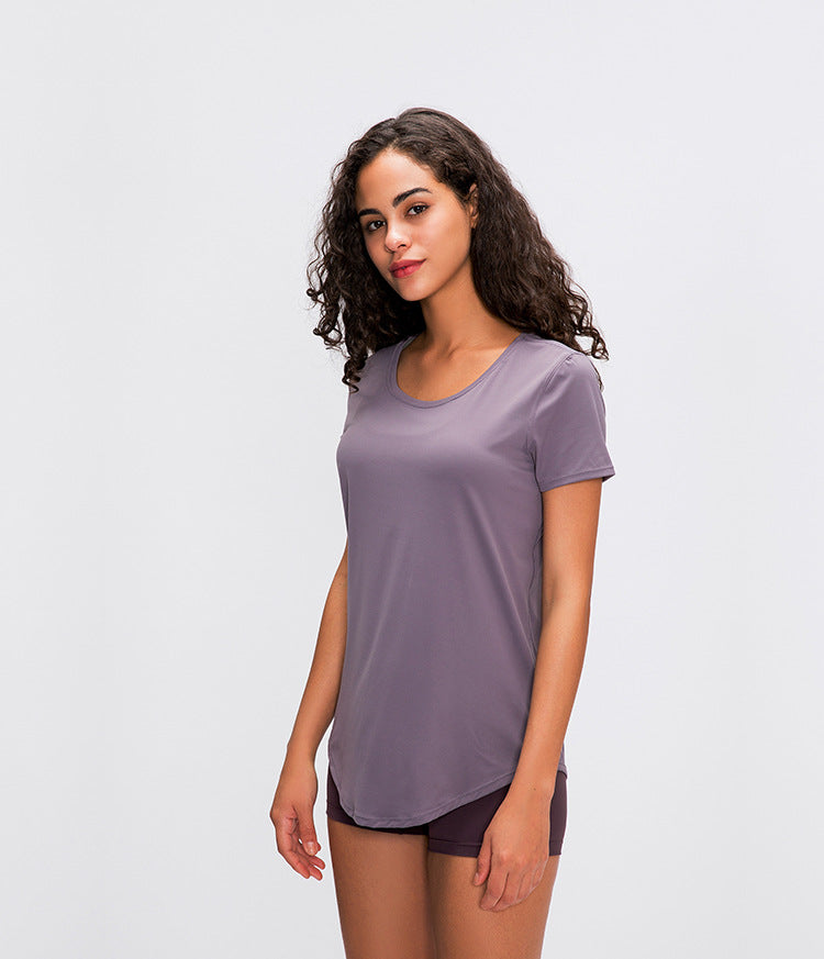 Slim Fit Naked Training Fabric Yoga Fitness T-Shirt Mssza