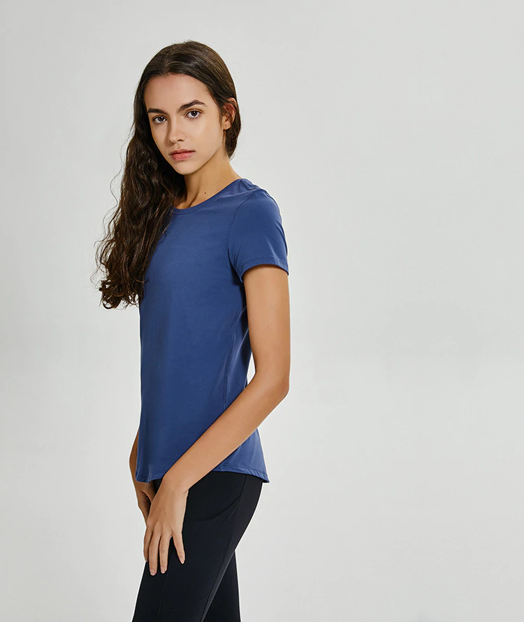 Slim Fit Nude-Feels Fabric Gym Fitness Shirts Mssza