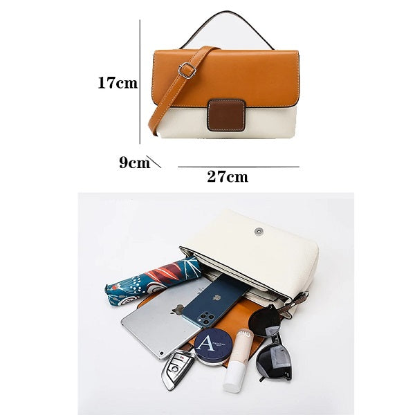 Small Square Retro Casual PU Leather Shoulder Bag Mssza