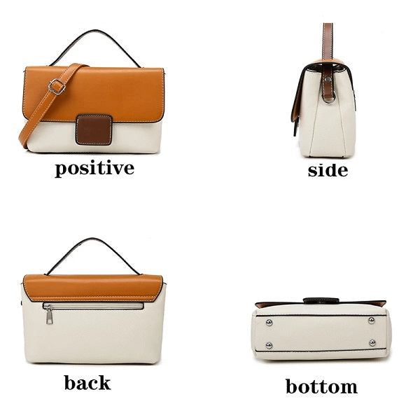Small Square Retro Casual PU Leather Shoulder Bag Mssza