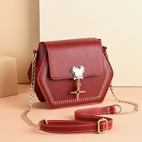 Small square PU Leather Crossbody Mssza