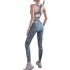 Snake Pattern Print Shockproof Bra High Waist Hips Trousers Fitness Tracksuit Seamless Yoga Set Mssza