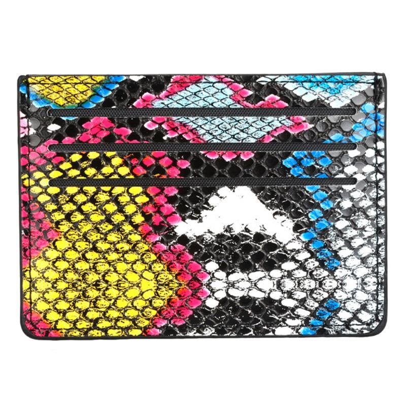 Snake Printing PU Leather Zipper Soft Square Small Purse Mssza