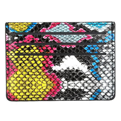 Snake Printing PU Leather Zipper Soft Square Small Purse Mssza