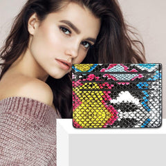 Snake Printing PU Leather Zipper Soft Square Small Purse Mssza