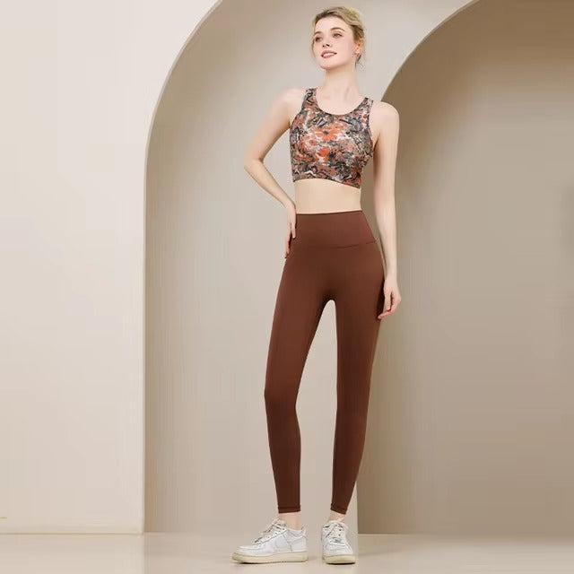 Soft Bra And High Waist Legging High Strength Shock-proof Yoga Set Mssza