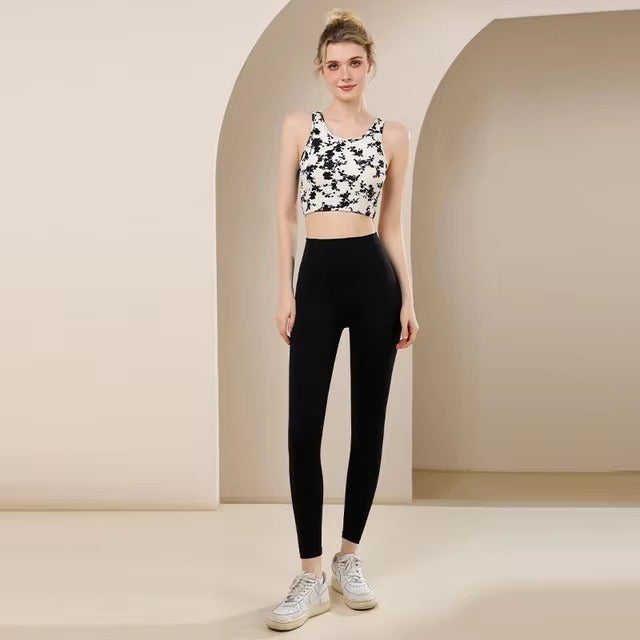 Soft Bra And High Waist Legging High Strength Shock-proof Yoga Set Mssza