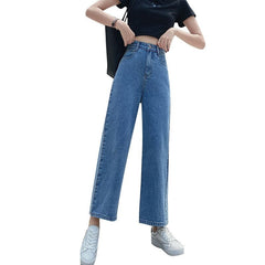 Solid Casual High Waist Straight Loose Pants Mssza