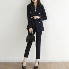 Solid Casual Full Slim Turndown Collar Pants Sets Mssza