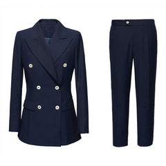 Solid Casual Full Slim Turndown Collar Pants Sets Mssza