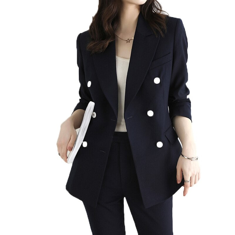 Solid Casual Full Slim Turndown Collar Pants Sets Mssza