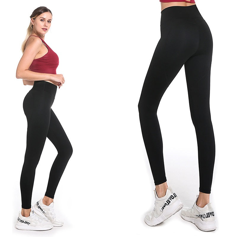 Solid Color Butt Lifter High Waist Sports Leggings Mssza