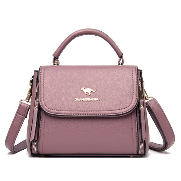 Solid Color Casual Small Square Simple Shoulder Bag Mssza