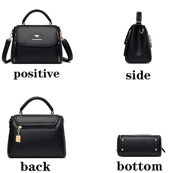 Solid Color Casual Small Square Simple Shoulder Bag Mssza