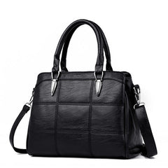 Solid Color Large Wallet Retro Shoulder Bag Mssza
