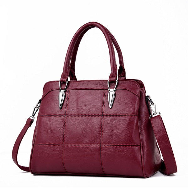 Solid Color Large Wallet Retro Shoulder Bag Mssza
