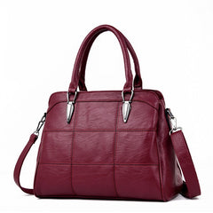 Solid Color Large Wallet Retro Shoulder Bag Mssza