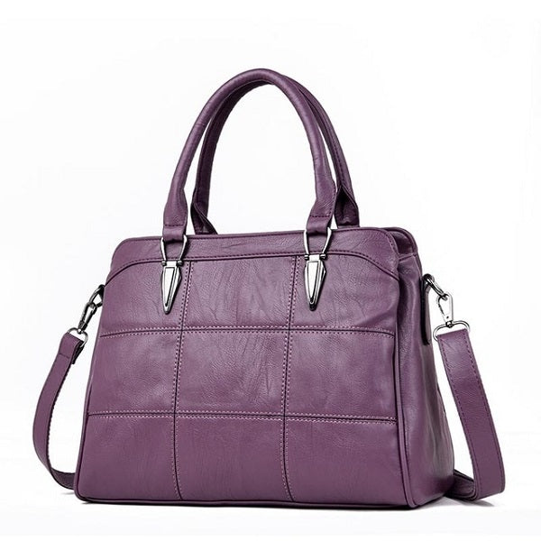 Solid Color Large Wallet Retro Shoulder Bag Mssza