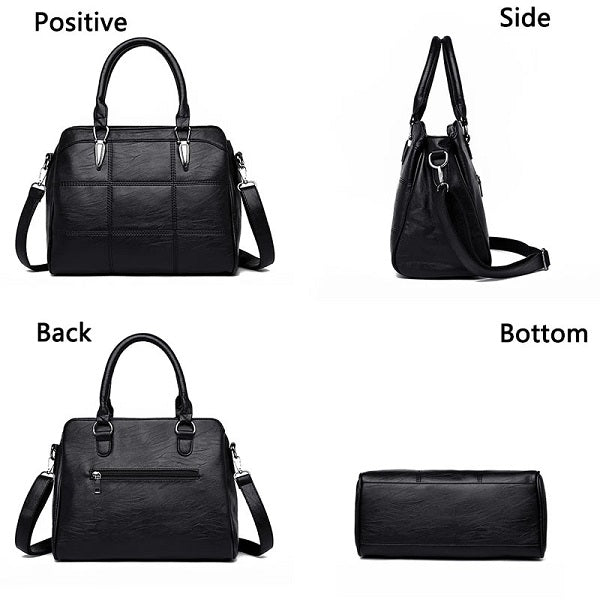 Solid Color Large Wallet Retro Shoulder Bag Mssza