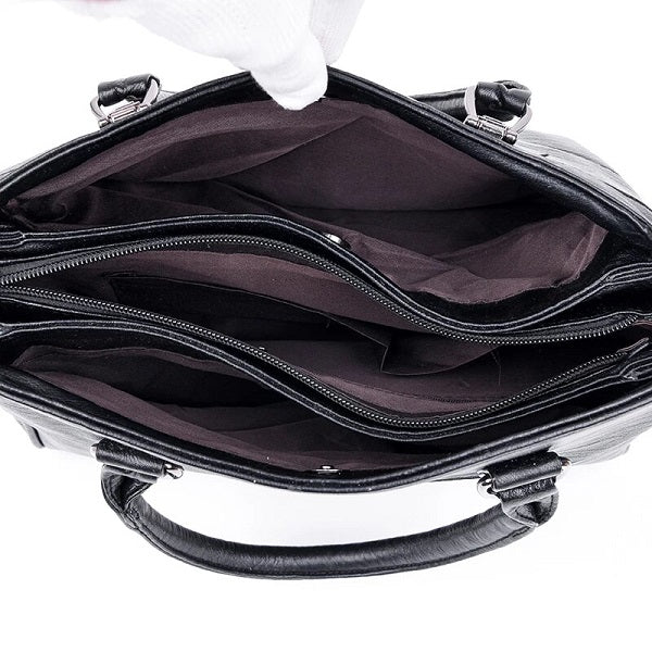 Solid Color Large Wallet Retro Shoulder Bag Mssza