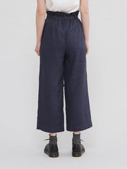 Solid Color Loose Causal Wide Leg Pants With Belt Mssza