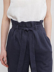 Solid Color Loose Causal Wide Leg Pants With Belt Mssza
