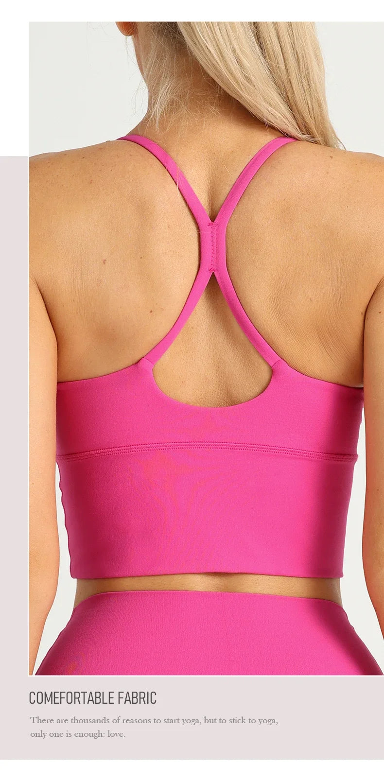 Solid Color Naked Feeling Cross Back Y Shape Sports Yoga Jogging Workout Bra Mssza