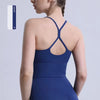 Solid Color Naked Feeling Cross Back Y Shape Sports Yoga Jogging Workout Bra Mssza