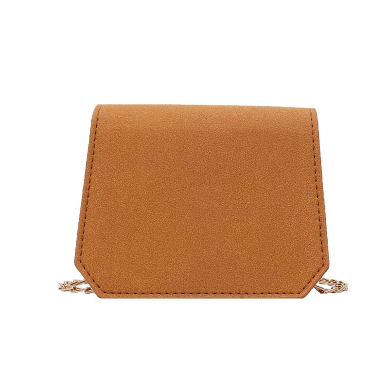 Solid Color PU Leather Designer Mini Chain Crossbody Bag Mssza