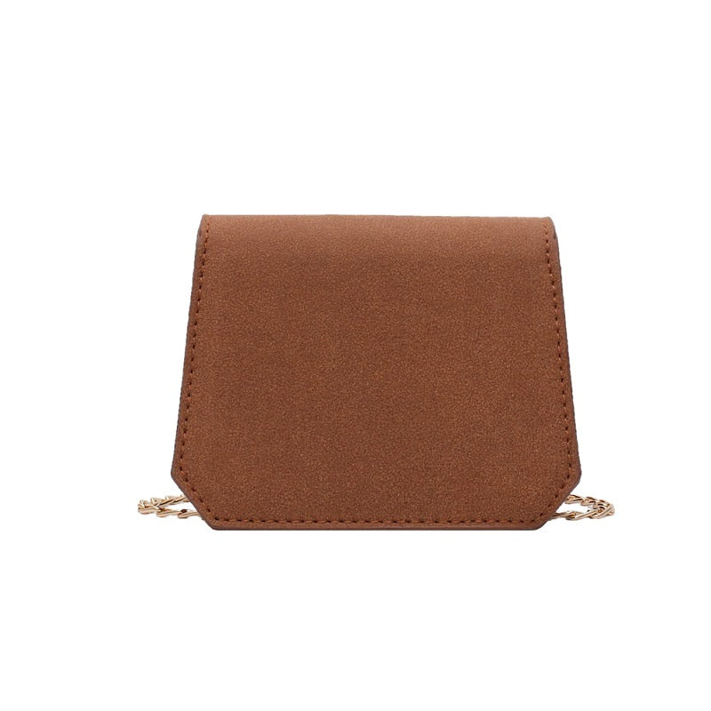 Solid Color PU Leather Designer Mini Chain Crossbody Bag Mssza