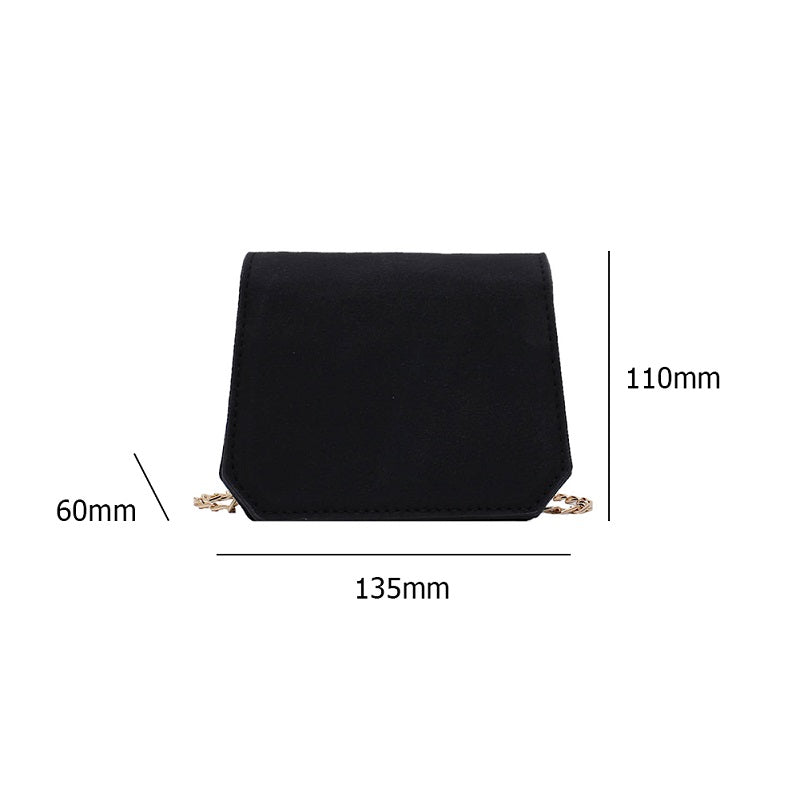Solid Color PU Leather Designer Mini Chain Crossbody Bag Mssza
