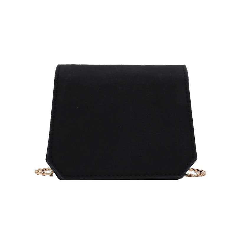Solid Color PU Leather Designer Mini Chain Crossbody Bag Mssza