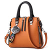 Solid Color PU Leather Messenger Fur Ball Shoulder Crossbody Flap Bag Mssza