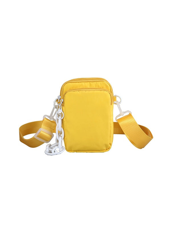 Solid Color Zipper Phone Bag Mssza