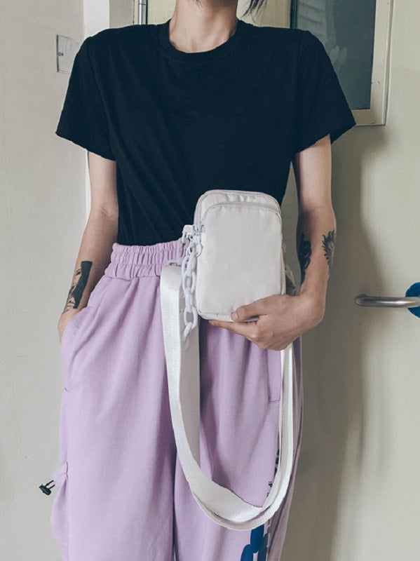 Solid Color Zipper Phone Bag Mssza