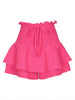Solid High Waist Ruffle Trim Adjustable Tied Detail Perfect Casual Wear Short Mssza