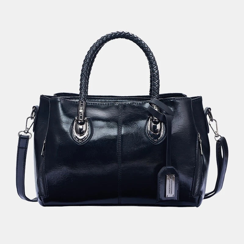Solid Oil Wax Vintage Handbag Mssza