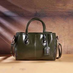 Solid Oil Wax Vintage Handbag Mssza