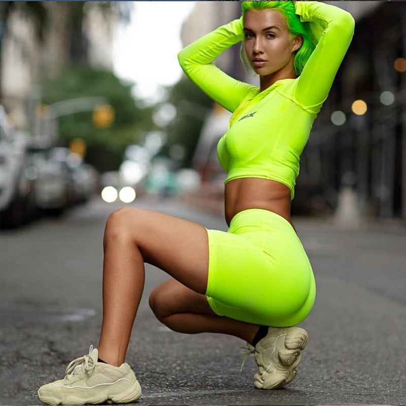 Solid Push Up Stretch Shorts High Waist Sportswear Shorts Leggings Mssza