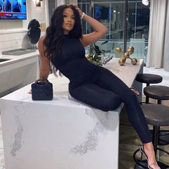 Solid Club Bodycon One Piece Jumpsuits Mssza