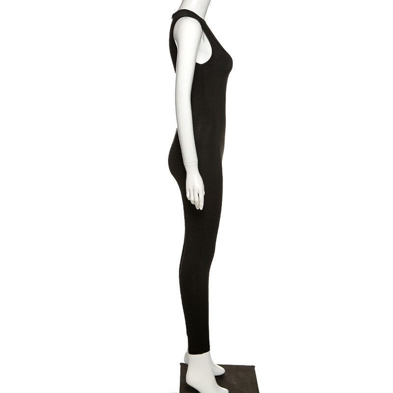 Solid Club Bodycon One Piece Jumpsuits Mssza