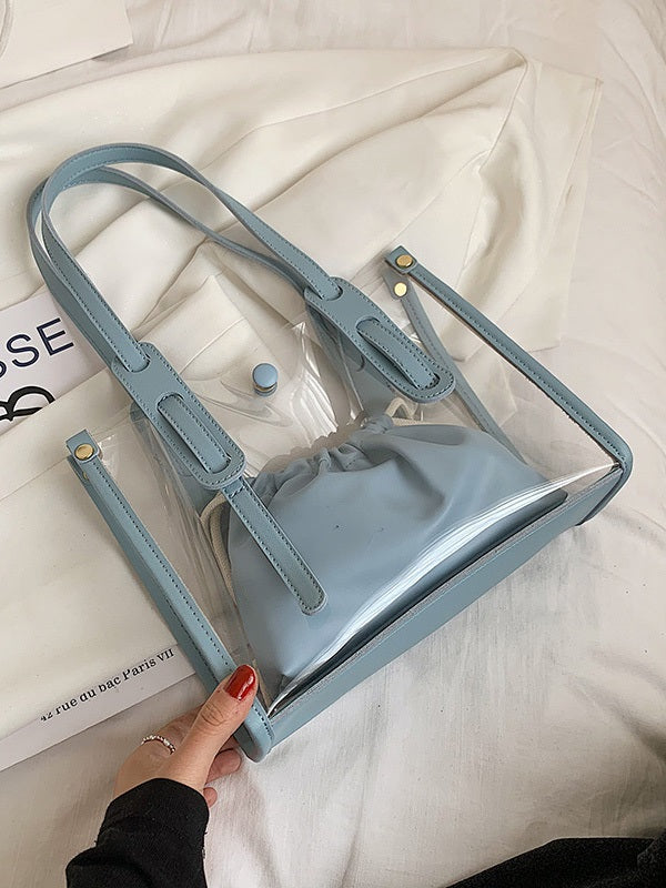 Solid Simple One Shoulder Tote Bags Mssza