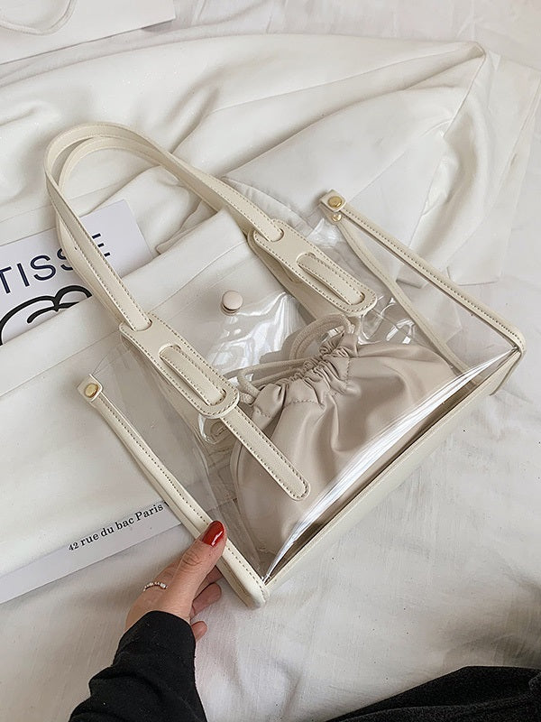 Solid Simple One Shoulder Tote Bags Mssza