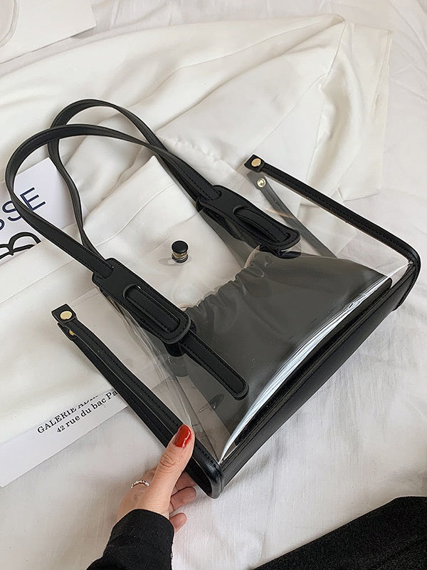 Solid Simple One Shoulder Tote Bags Mssza