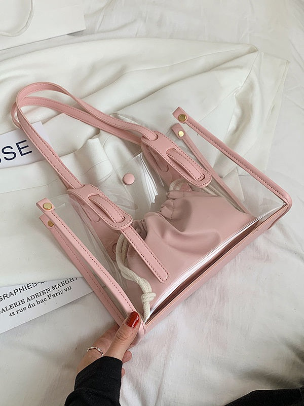 Solid Simple One Shoulder Tote Bags Mssza