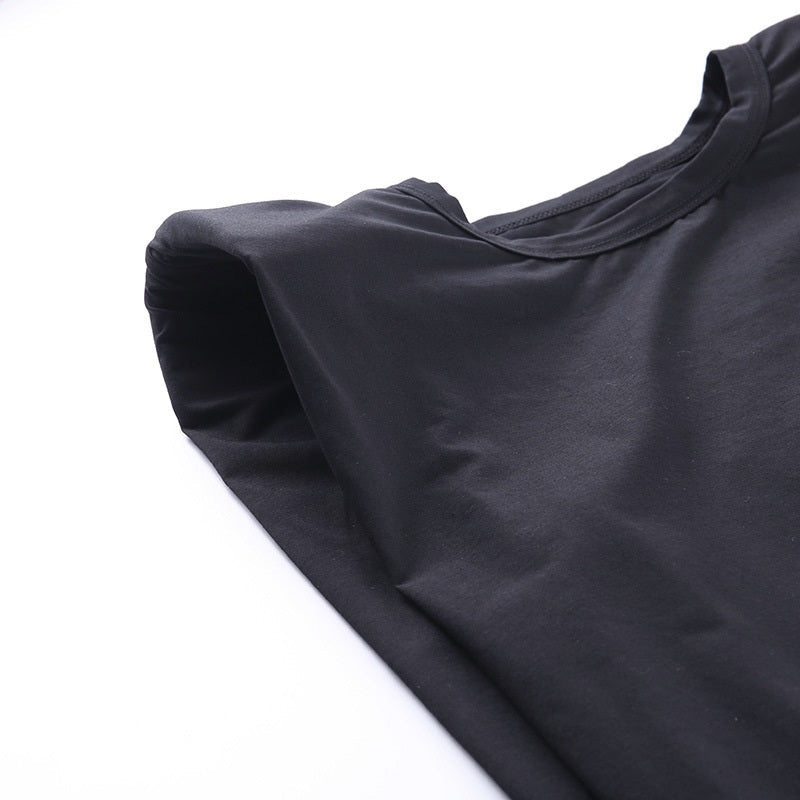 Solid Streetwear Casual Sleeveless Loose O-neck Tank Tops Mssza