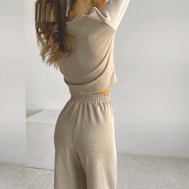 Solid color two piece Loose casual suit Mssza