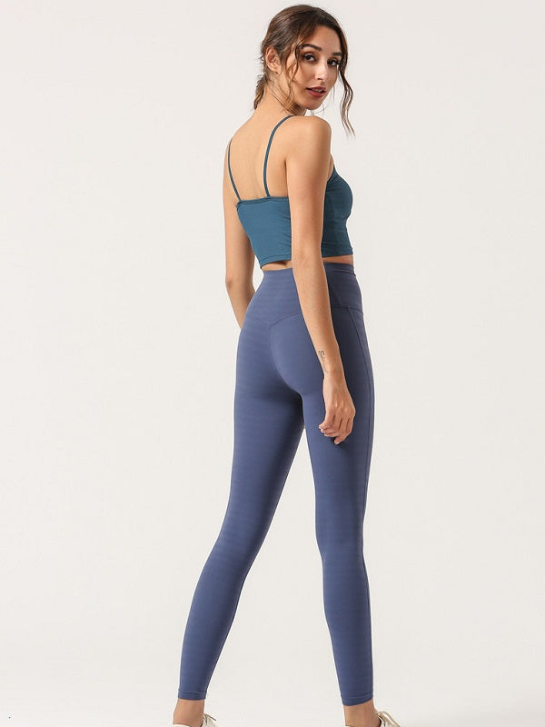 Spaghetti Strap Breathable Yoga Camisole With Breast Pad Mssza