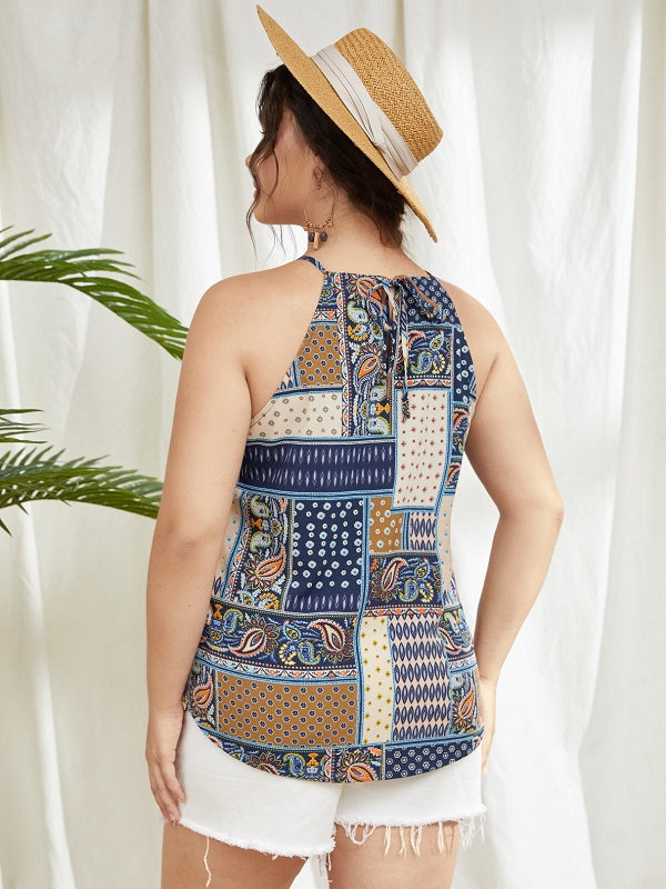 Spaghetti Tribal Sleeveless Cami Mssza