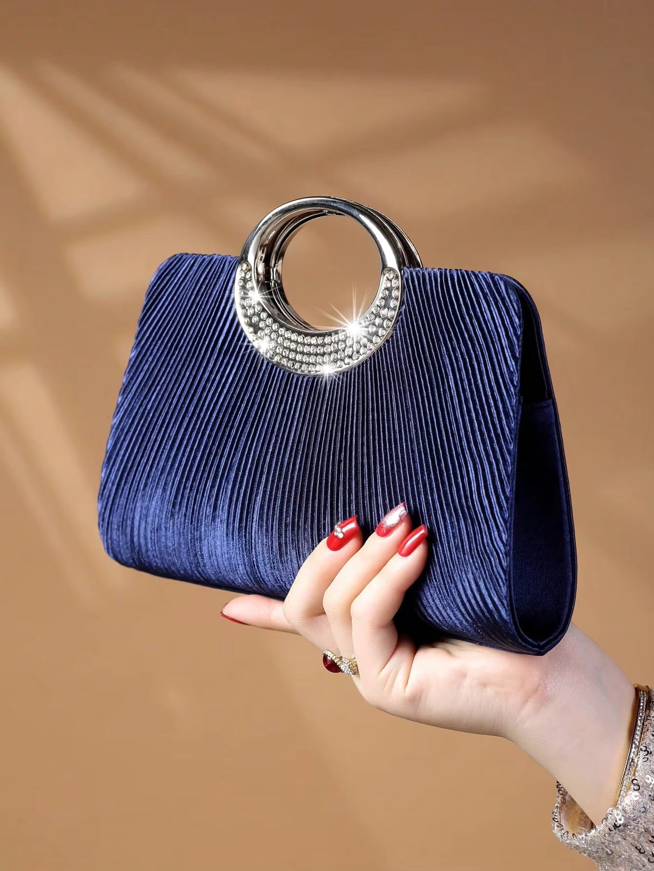 Sparkling Glitter Crystal With Simple And Elegant Design Suitable For Wedding Evening Bag Mssza